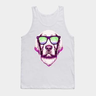 Hipster Labrador Retro Dog Lover Retriever Tank Top